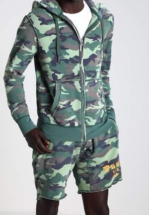 Sweater met rits - olive
