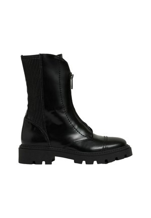 REGULAR FIT - SOPHIE ZIP-FRONT - Platvormtallaga poolsaapad - black