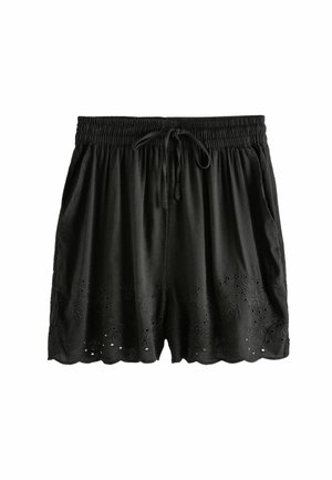EMBROIDERED- REGULAR FIT - Shorts - black