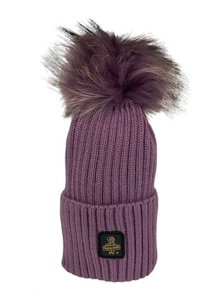 Berretto Invernale Donna RefrigiWear Snow – Con Pompon In Pelliccia, Lavorazione A Coste, Taglia Unica