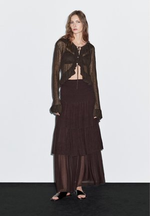 RUFFLED - Gilet - brown