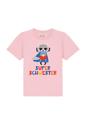 WASCHBÄR SUPERSCHWESTER - T-Shirt print - cotton pink