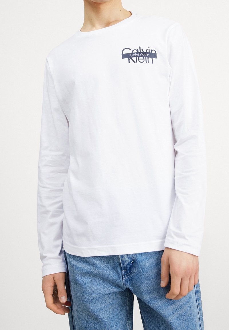 Calvin Klein T-shirt à manches longues - white