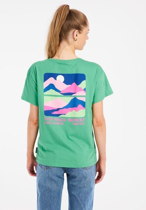 Protest T-shirt print - jardin green