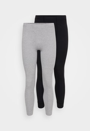 RIB 2 PACK - Unterhose lang - black/grey melange