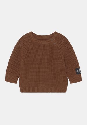 MONOGRAM BADGE UNISEX - Strickpullover - milk chocolate