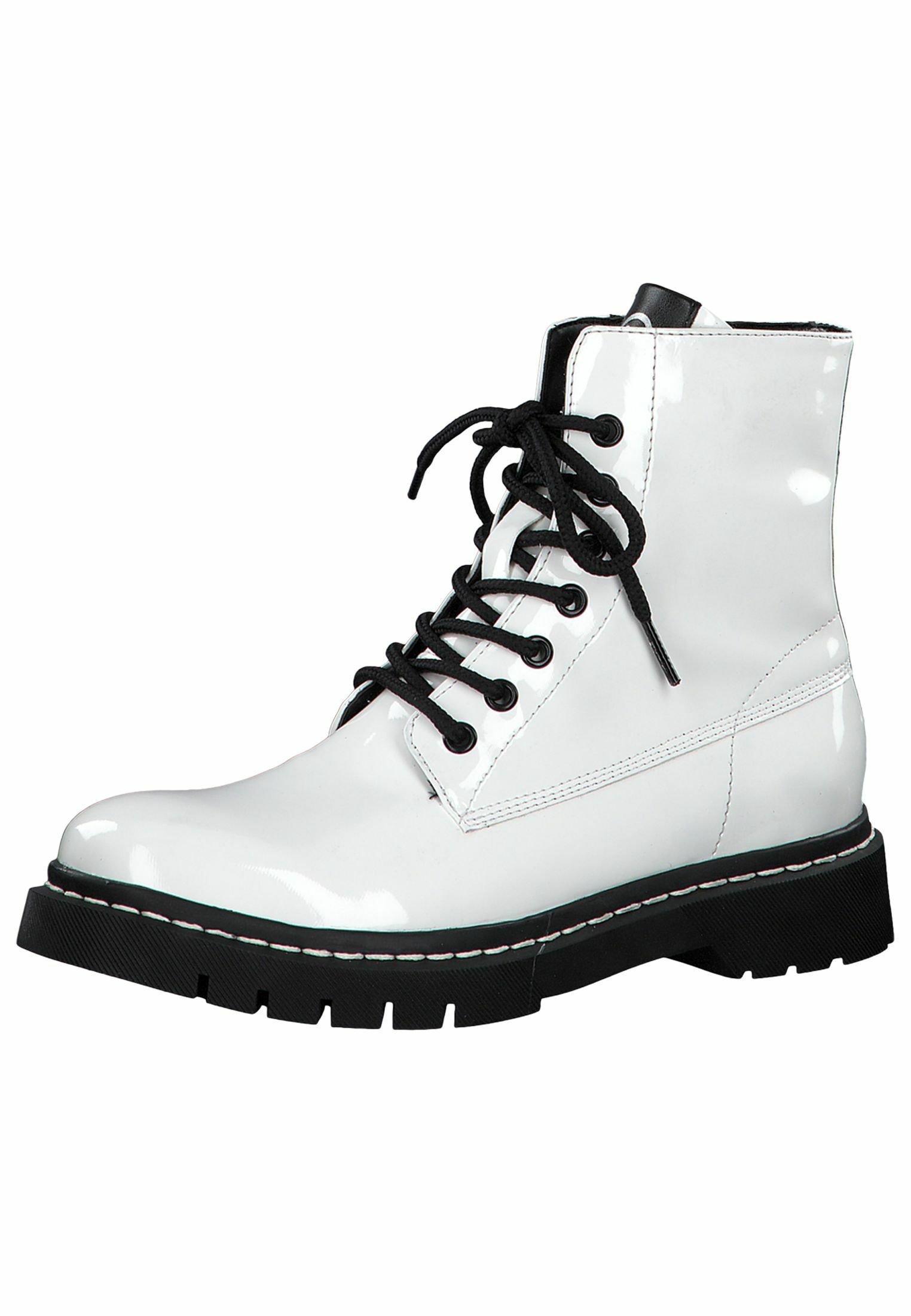 Tamaris BOOTS - Bottines à plateau - white patent/blanc - ZALANDO.FR