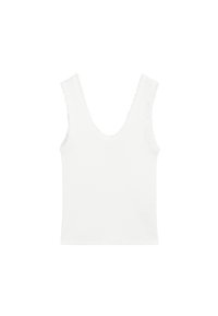 WITH FRAYED PIPING - Top - white