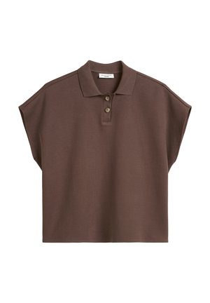 Marc O'Polo DENIM ÄRMELLOSES WIDE  - Poloshirt - brown coffee