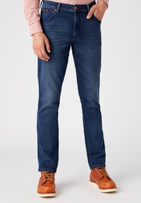 Wrangler - TEXAS SLIM - Jeans Straight Leg - dark-blue denim Thumbnail-Bild 1