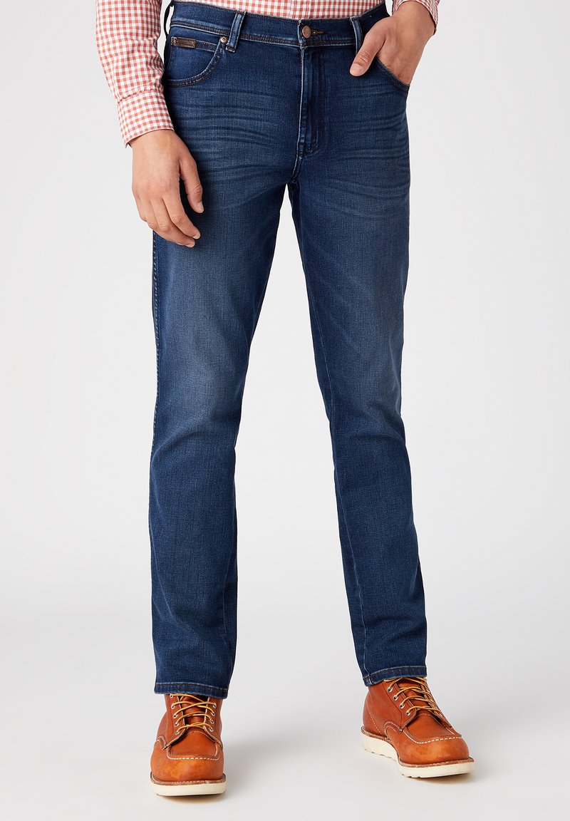 Wrangler - TEXAS SLIM - Jeans Straight Leg - dark-blue denim, Vergrößern