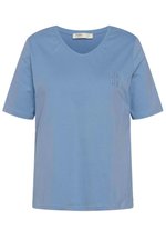 Ulla Popken T-shirt basique en V pour femme, Noir, 44-46 : Ulla Popken