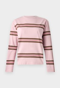 SLFBOXY-LUMA O-NECK - Maglietta a manica lunga - bleached mauve/equestrian red/chesnut