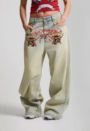 Ed Hardy, TEXAS RODEO XXTRA - Džíny Relaxed Fit - bleach