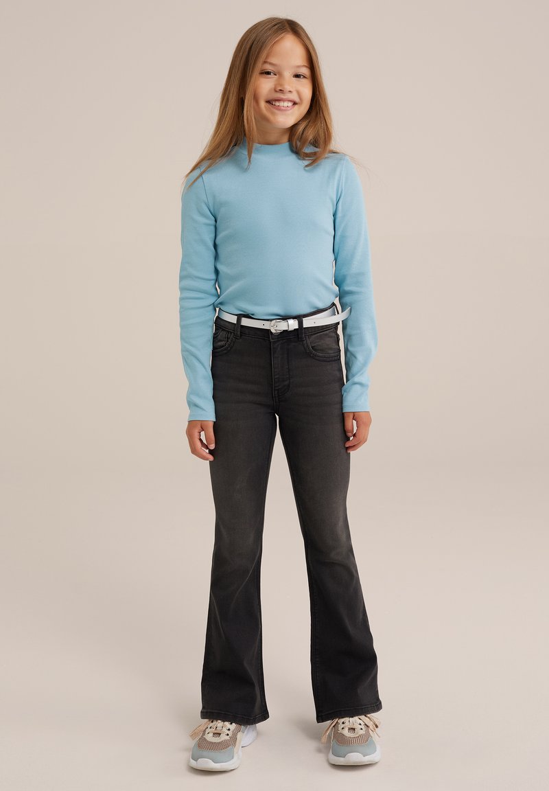 WE Fashion Tops ar garām piedurknēm - blue