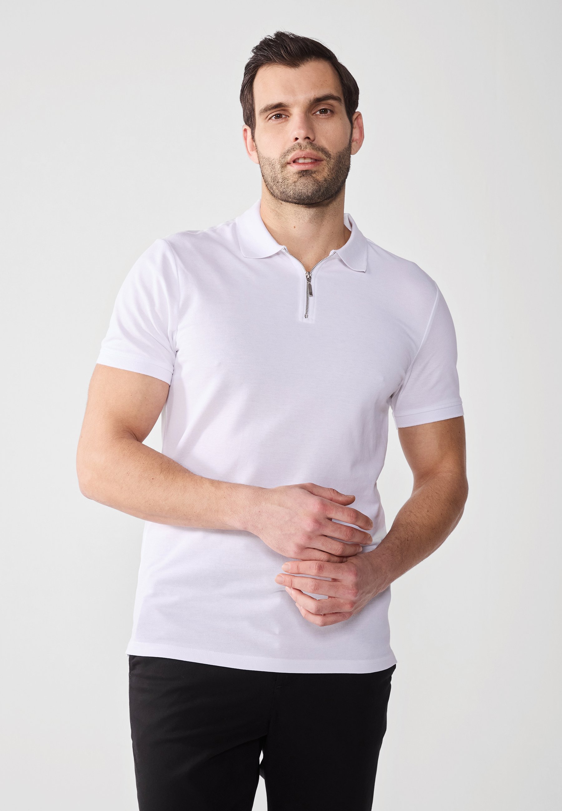 Pier One Polo shirt - bright white/white - Zalando.co.uk