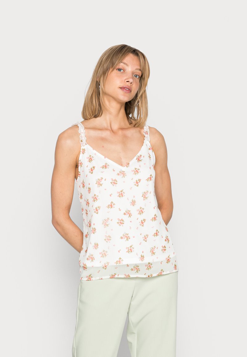 Vero Moda VMKAYA STRAP - Blusa - snow white jade