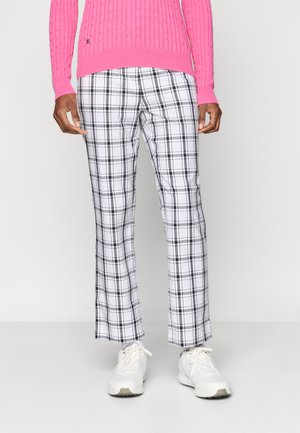 GOLF PLAID ANKLE PANTS - Hlače - white/black
