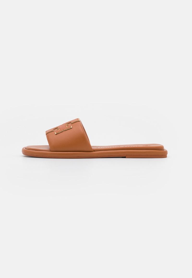 Tory Burch DOUBLE T SPORT SLIDE - Mulas - aged camello
