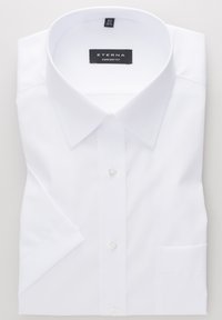 Eterna UNIFARBENES POPELINE KURZARMHEMD - COMFORT FIT - Businesshemd - weiss