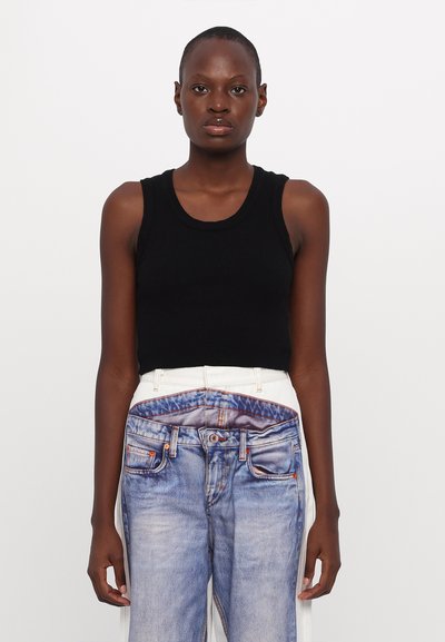 Agolde CROPPED POPPY TANK  - Top - black