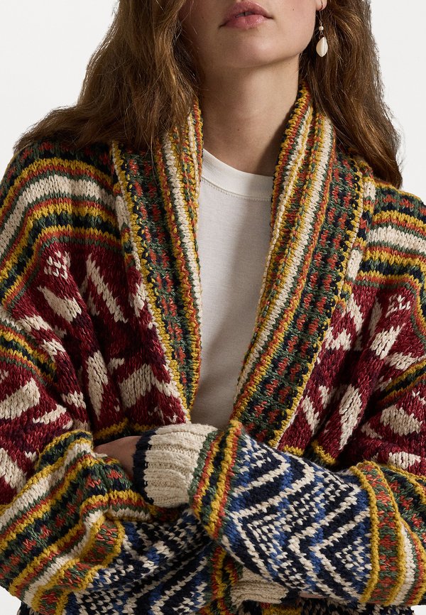 MULTI PATTERN SHAWL CARDIGAN - Cardigan3