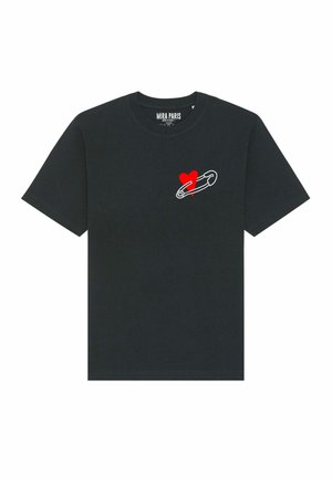 COEUR PINS PRINT HEAVYWEIGHT - Print T-shirt - black