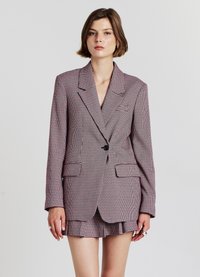 Calliope MONOPETTO PIED DE POULE - Blazer - var rosso scuro