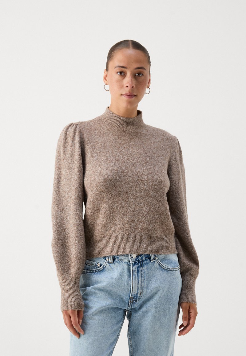 Vero Moda Petite VMDOFFY - Pullover - brown lentil melange