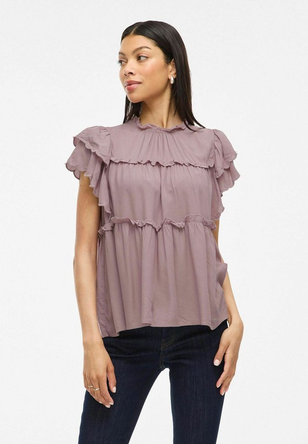 MIT ANGESCHNITTENEN ÄRMELN PRETA STEHKRAGEN - Bluse - toadstool