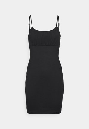 Even&Odd STRAPPY EMPIRE SQUARE NECK MINI DRESS (EO-SS23-C127-SJ) / 802 - BLACK - Day dress - 802 - black