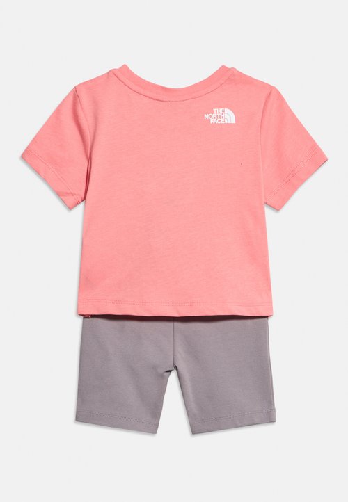 The North Face KID BUBBLE LOGO REGULAR GRAPHIC UNISEX SET - Shorts - coral crush/transcendent grey — photo 5