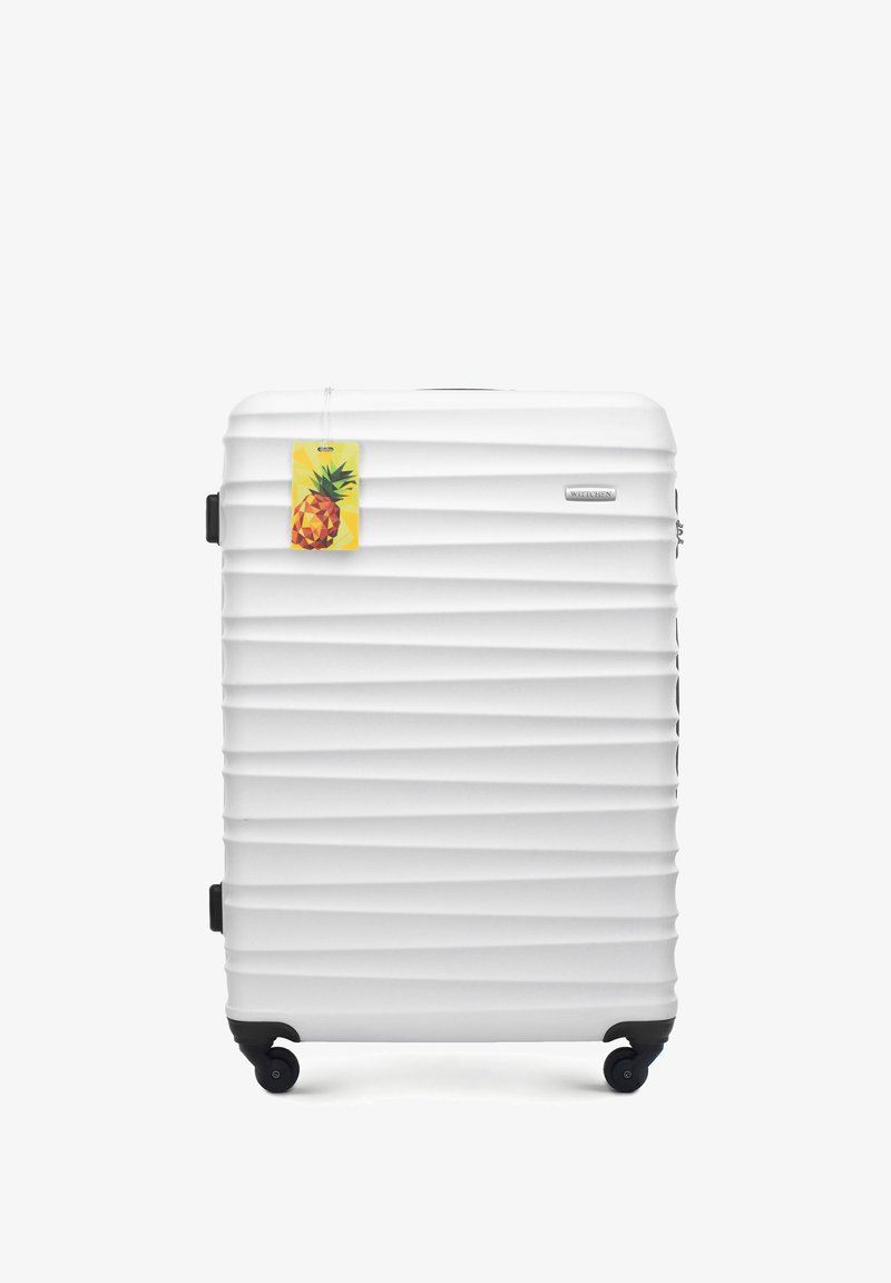 WITTCHEN LARGE SUITCASE WITH LUGGAGE TAG FROM ABS - Valise à roulettes - white