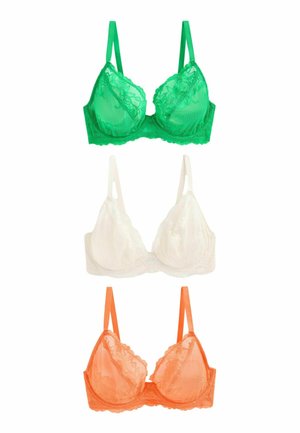 3 PACK  - Podprsenka bez kostíc - green orange cream