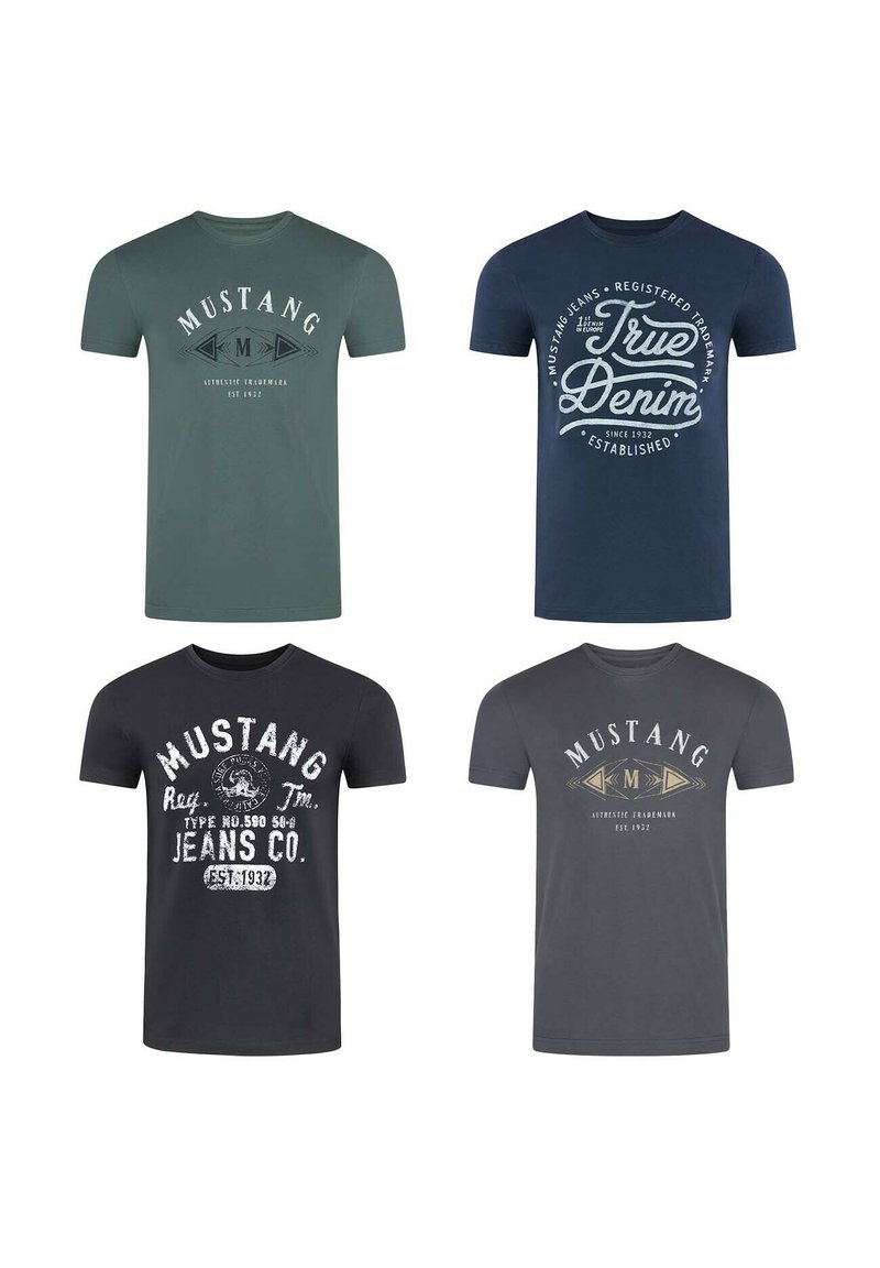 Mustang TEE 4 PACK - T-shirt print - farbmix