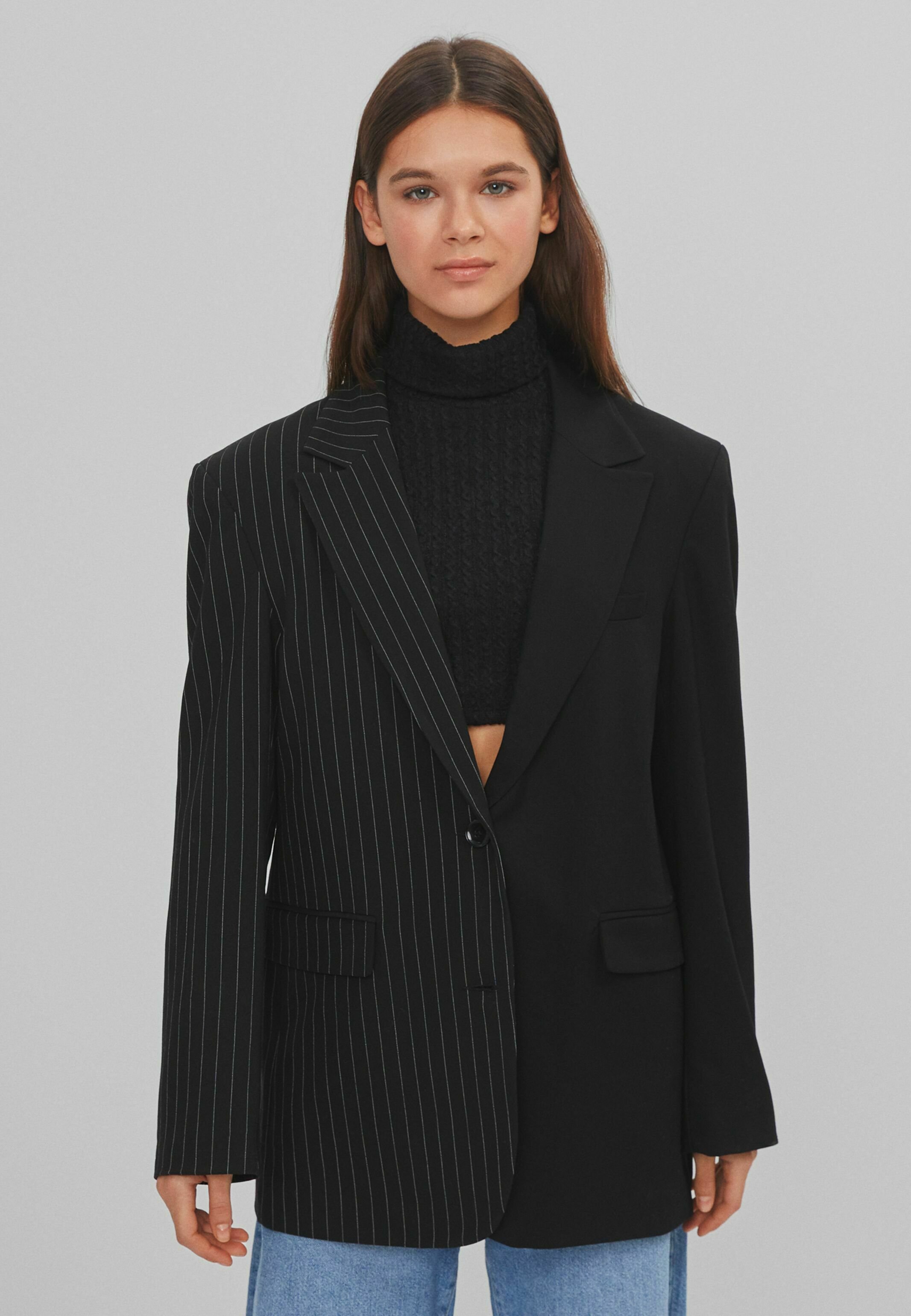 Bershka Blazer - black - Zalando.de