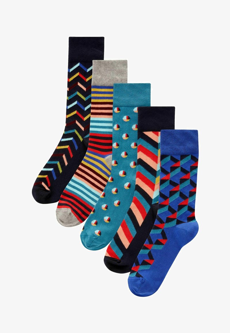 Next 5 PACK REGULAR FIT - Strømper - red blue geo