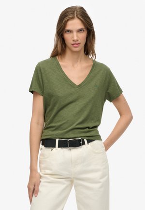 SLUB EMBROIDERED  - T-shirts basic - four leaf clover