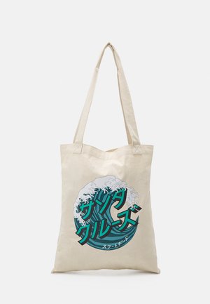 JAPANESE WAVE DOT TOTE BAG UNISEX - Geantă de pânză - natural