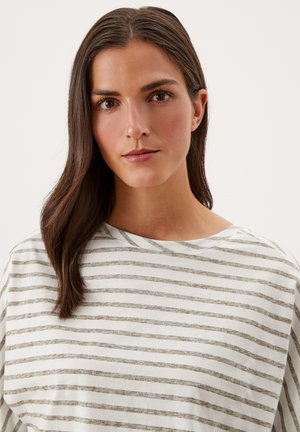 s.Oliver Langarmshirt - dusty olive stripe