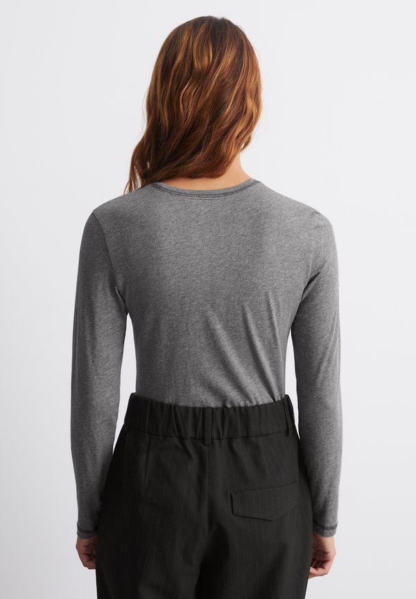 ROUNDNECK FLATLOCK - Long sleeved top - dark shadow melange2