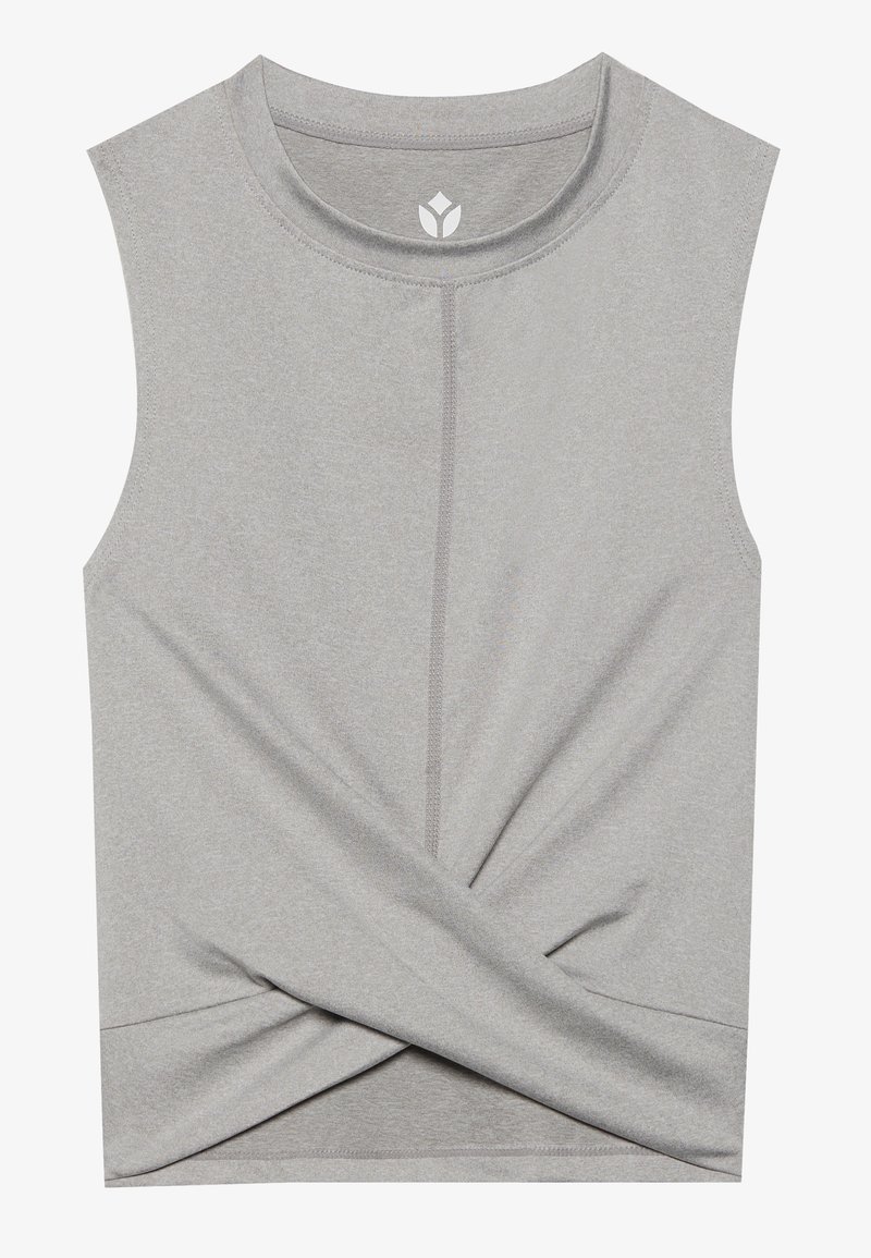 Even&Odd active Top lichtgrijs gemêleerd