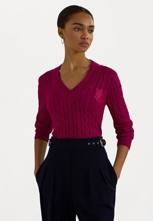 CABLE KNIT CRICKET JUMPER - Neule - fuchsia berry