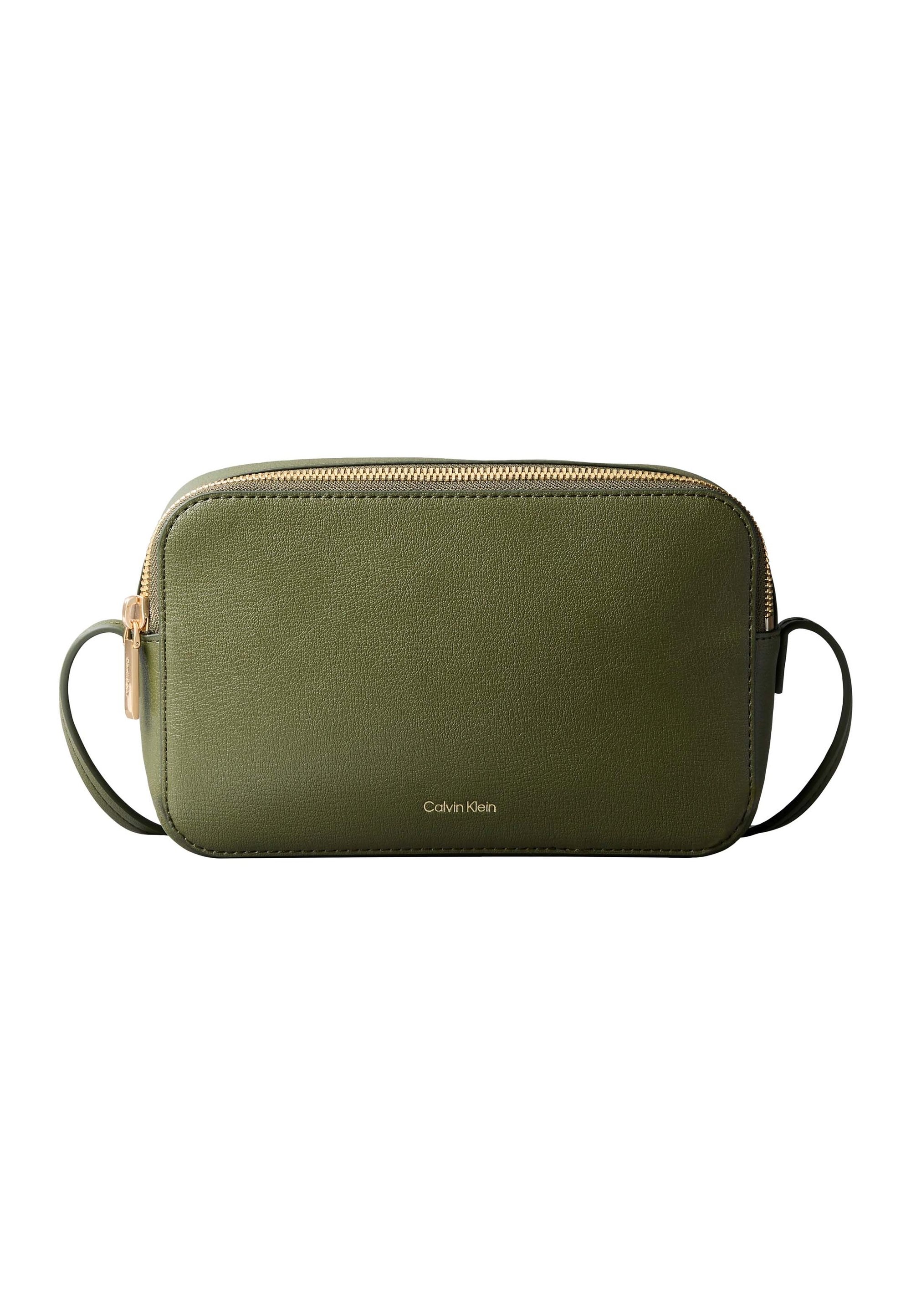 Calvin Klein FOIL LOGO ELONGATED CAMERA - Cross body bag - cypress 