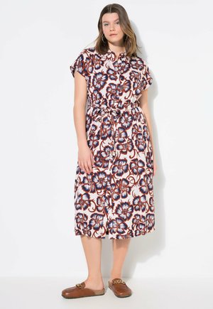 Studio Untold FLORAL  SLEEVE  - Shirt dress - grey beige