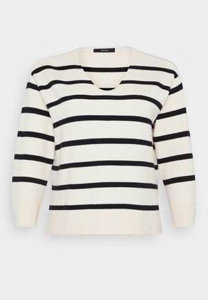 Vero Moda Curve VMCSABA V NECK - Trui - birch/black