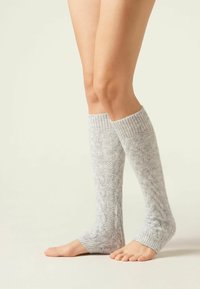 Calzedonia Stulpen - bianco ghiaccio treccia