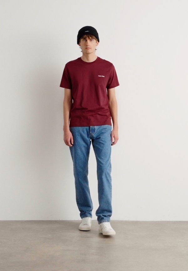 ANGLED BACK LOGO - Print T-shirt - bordeaux4