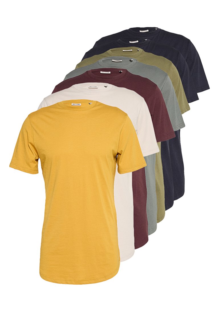 Only & Sons T-shirt basic donkergeel Only & Sons T-shirt basic donkergeel