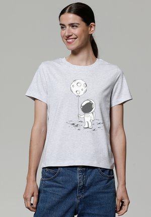 KLEINER ASTRONAUT MIT LUFTBALLON - T-shirt imprimé - cool heather grey